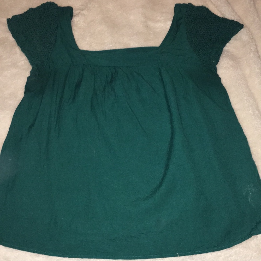Short sleeve linen top